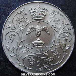 1977 [case] Elizabeth II British 25 New Pence (Silver Jubilee) (Reverse)
