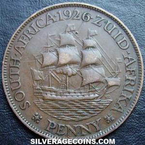 1926 George V South African Bronze Penny (Reverse)