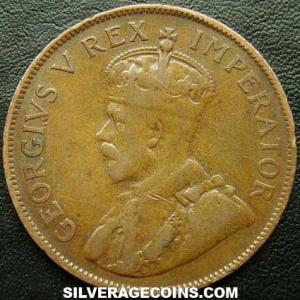 1927 George V South African Bronze Penny (Obverse)