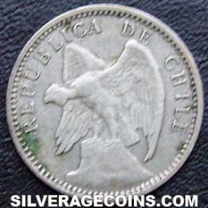 1908 Chilean Billon 10 Centavos (Obverse)