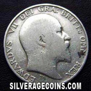 Chelín de Plata Británico de Eduardo VII 1903 (Anverso)