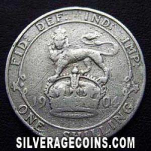 1904-1A Edward VII British Silver Shilling (Reverse)