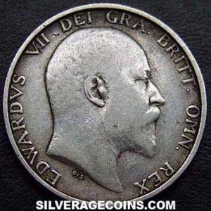 Chelín de Plata Británico de Eduardo VII 1906-2A (Anverso)