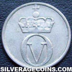 1963 Olav V Norwegian 10 Øre (Obverse)
