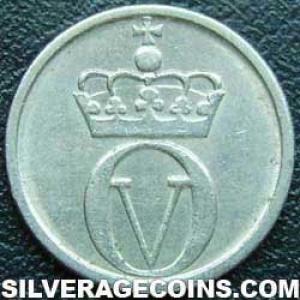 1967 Olav V Norwegian 10 Øre (Obverse)