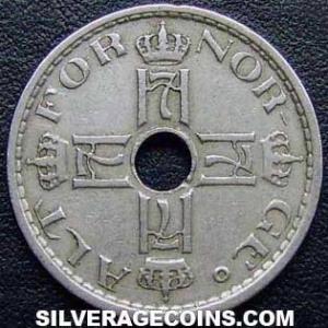 1929 Haakon VII Norwegian 50 Øre (Obverse)