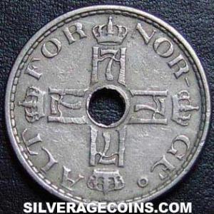 1948 Haakon VII Norwegian 50 Øre (Obverse)