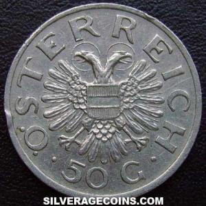 1935 Austrian 50 Groschen (Obverse)