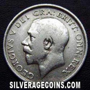 1912-3A George V British Silver Shilling (type 1) (Obverse)