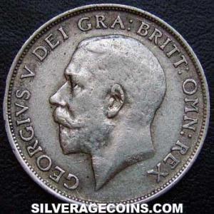 1913 George V British Silver Shilling (type 1) (Obverse)