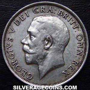 1915 George V British Silver Shilling (type 1) (Obverse)