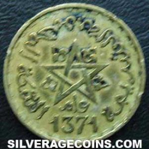 AH1371 (1952) (a) Mohammed V Moroccan 10 Francs (Obverse)