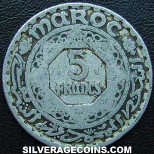 AH1370 (a) Mohammed V Moroccan 5 Francs (Reverse)