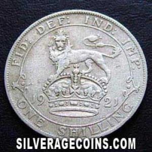 Chelín de Plata Británico de Jorge V (tipo 2) 1921-5E (Reverso)