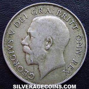 1922 George V British Silver Shilling (type 2) (Obverse)