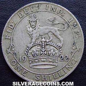 1922 George V British Silver Shilling (type 2) (Reverse)
