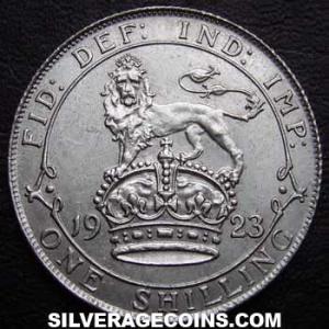 Chelín de Plata Británico de Jorge V (tipo 2) 1923 (Reverso)