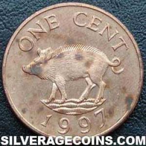 1997 Elizabeth II Bermudian Cent (Reverse)