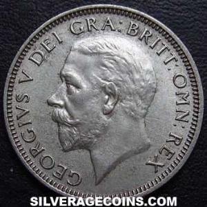 1936 George V British Silver Shilling (Obverse)