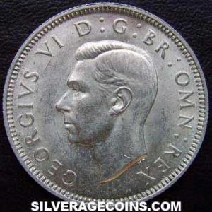 1938 George VI British Silver Shilling (England) (Obverse)