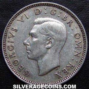 1943 George VI British Silver Shilling (England) (Obverse)
