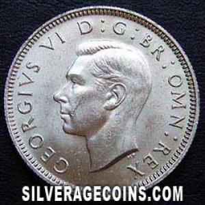 1946-1A George VI British Silver Shilling (England) (Obverse)