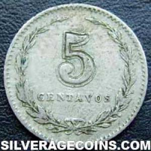 1903 Argentinian 5 Centavos (Reverse)