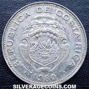 1980 (sm) Costa Rican 25 Centimos (Obverse)