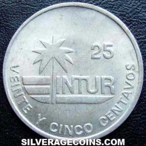 1989 Cuban 25 Centavos (Visitor's coinage) (Reverse)