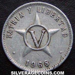 1968 Kremnica Cuban 5 Centavos (Reverse)