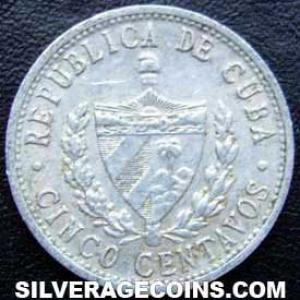 1971 Cuban 5 Centavos (Obverse)