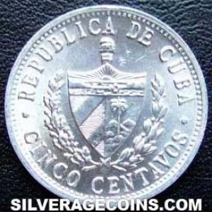 1972 Cuban 5 Centavos (Obverse)