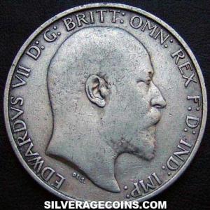 1902 Edward VII British Silver 2 Shillings (Florin) (Obverse)