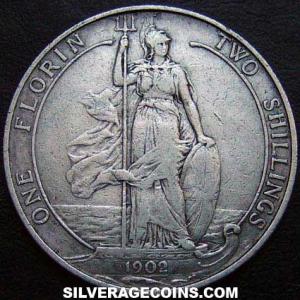 1902 Edward VII British Silver 2 Shillings (Florin) (Reverse)