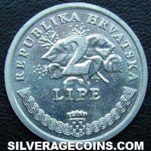 1993 Croatian 2 Lipe (Obverse)