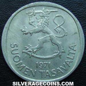 1971 S Finnish 1 Markka (Obverse)