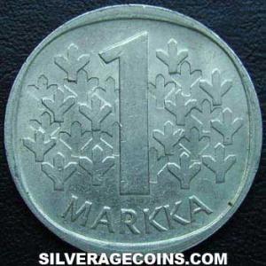 1971 S Finnish 1 Markka (Reverse)