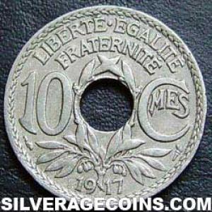 1917 French 10 Centimes (Reverse)