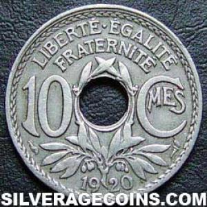 1920 French 10 Centimes (Reverse)