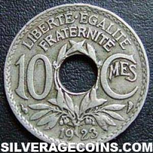 1923 French 10 Centimes (Reverse)