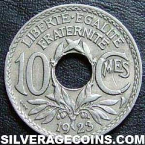1923 (thunderbolt) French 10 Centimes (Reverse)