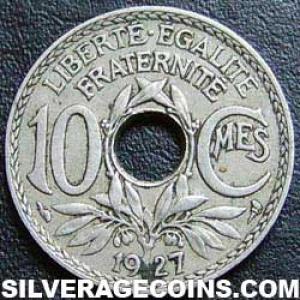1927 French 10 Centimes (Reverse)