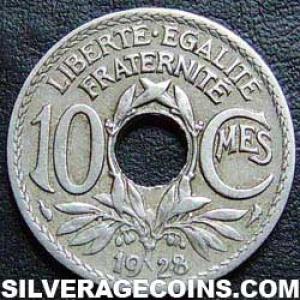 1928 French 10 Centimes (Reverse)
