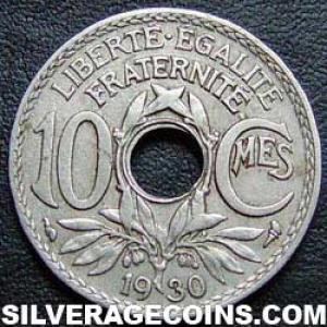 1930 French 10 Centimes (Reverse)