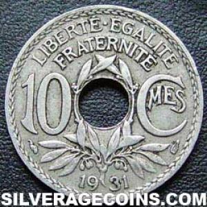 1931 French 10 Centimes (Reverse)