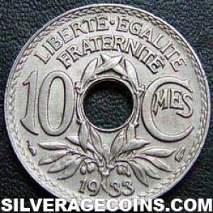 1933 French 10 Centimes (Reverse)
