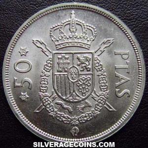 1975 (79) Juan Carlos I Spanish 50 Pesetas (Reverse)