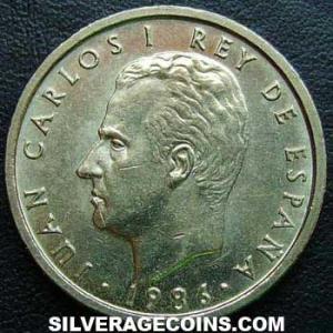 1986 lis up Juan Carlos I Spanish 100 Pesetas (Obverse)