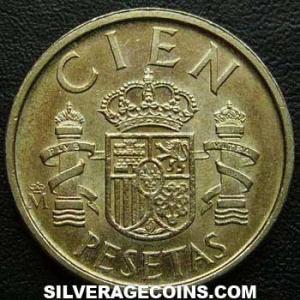 1990 lis up Juan Carlos I Spanish 100 Pesetas (Reverse)