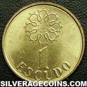 1988 Portuguese 1 Escudo (Reverse)